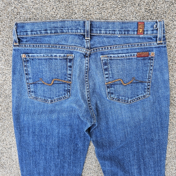 7 For All Mankind Bootcut Stretch Jeans Medium Wash Style#U07500U Womens Size 29 - Picture 15 of 16